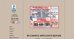 Desktop Screenshot of bychoiceappliancerepair.com